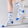 Colorful Compression Running Socks For Men Crew Athletic Hiking Wicking Anti Blister Cushioned Anti-odor And Breathable For Running Hiking Cycling Fit