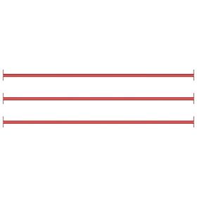 Turning Bars 3 pcs 49.2" Steel Red