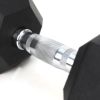 10LB 1-Pair(2pieces)HDRS Rubber Coated Solid Cast Iron Dumbbell with Contoured Chrome Handle, Hexagon Head