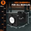 Square Dumbbell 9 in 1 Free Adjustable Dumbbells Set Two 50LBS square Dumbbells 9 in 1 Free Weights for Multi weight Options Quick-Lock Adjustable Dum