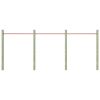 Turning Bars 3 pcs 49.2" Steel Red