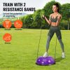 VEVOR Half Exercise Ball Trainer, 23 inch Balance Ball Trainer, 660lbs Stability Ball, Yoga Ball with Resistance Bands & Foot Pump