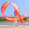 19.6ft Washable Silk-like Dragon Poi for Kids & Adults, 6 meters of Outdoor Flinging Fitness Dance with 3D Rainbow Color Dragon Ribbon Streamer Set
