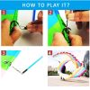 3 Meters (9.8 FT) Golden Scale Silk Dragon POI Outdoor Flinging Wind Spinners & Fitness Dragon Dance Wu Long 3D dragon Ribbon Streamer with Fiberglass