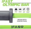 Olympic Barbell Bar, 4Ft Solid Chrome Weight Bar with Bearings, 400Lbs Capacity Weightlifting Bar for Home Gym Workout Strength Training Squat